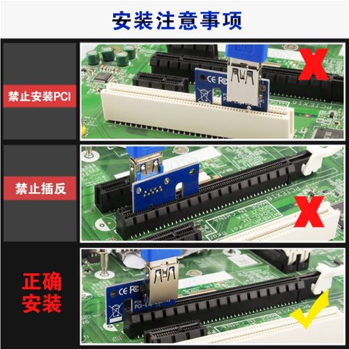 PCI-E X1转X16显卡延u长线外接显卡pcie1X转16X延长转接线扩展卡