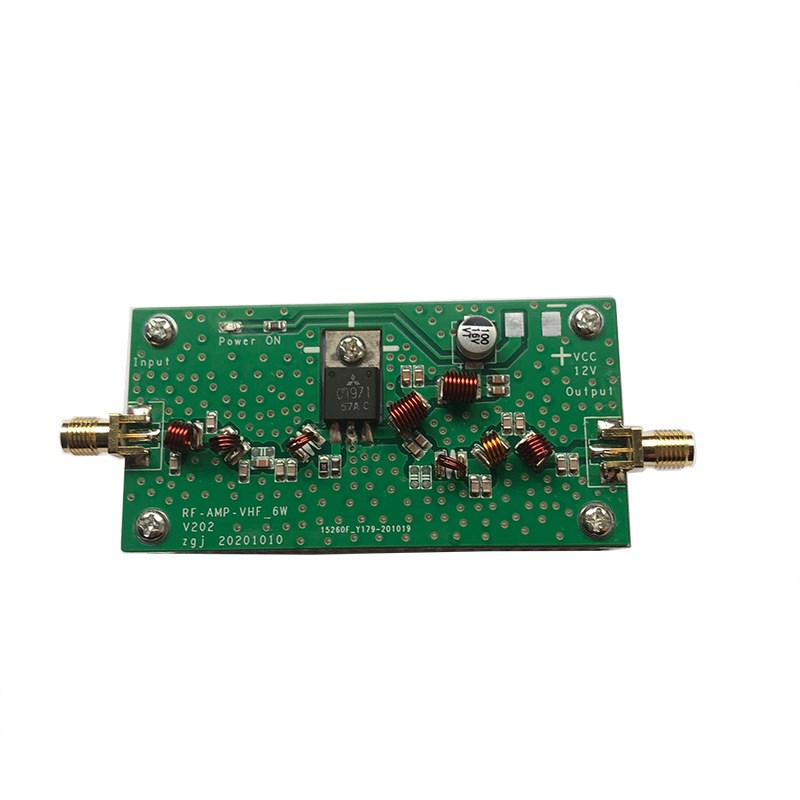 6W FM 88-108MHz 140-17y0MHz 12V数字 供电 功率放大器 成品 直