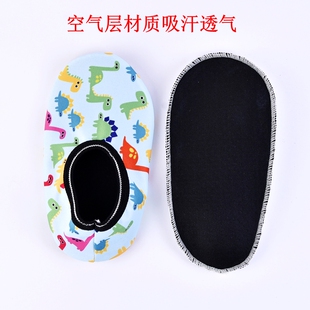 夏季薄款宝宝儿童防滑地板袜婴儿厚底学步袜成人女士居家船袜子