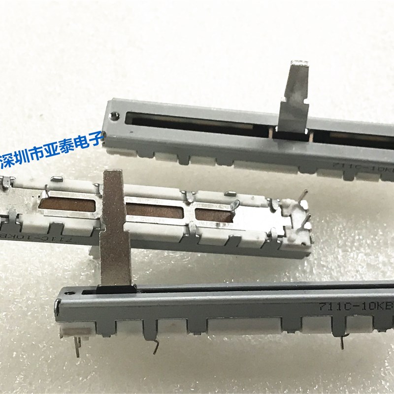 日本ALPS阿联卑斯直滑6公B电位器分10Kx2双尔滑动电位器轴长20MM