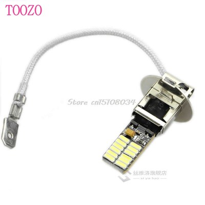 24 - SMD - 4014 H3 HID Xenon 6500 k White LED Bulbs suitable