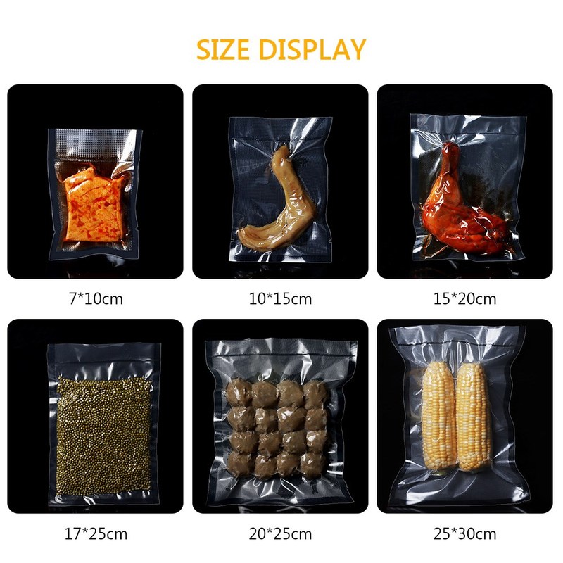 极速100PCS/LOT Vacuum Sealer Plastic Storage Bag For Vacuum