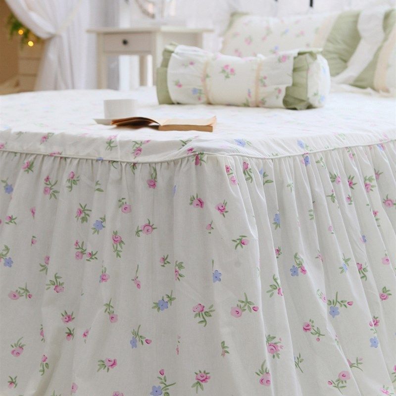 法式韩式小碎花清新公主风纯色全棉单双人单件床裙 床单 床罩,床上用品,床裙,淘宝优惠券,粉丝福利购,淘宝优惠卷