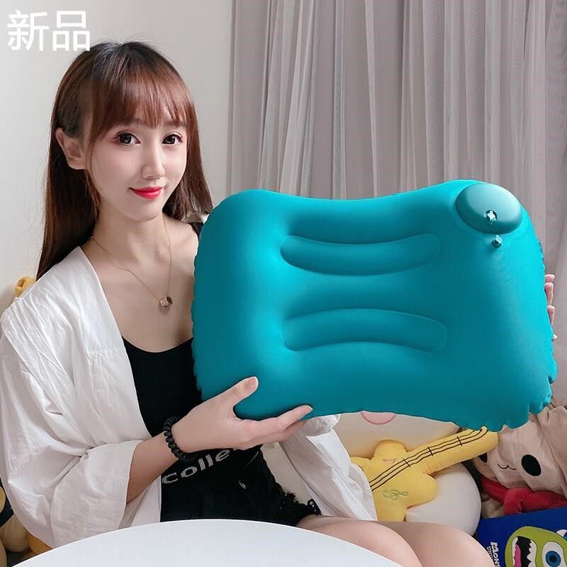 充气枕头旅行u型枕便携护腰靠神器坐车垫抱枕趴睡枕折叠吹气新品