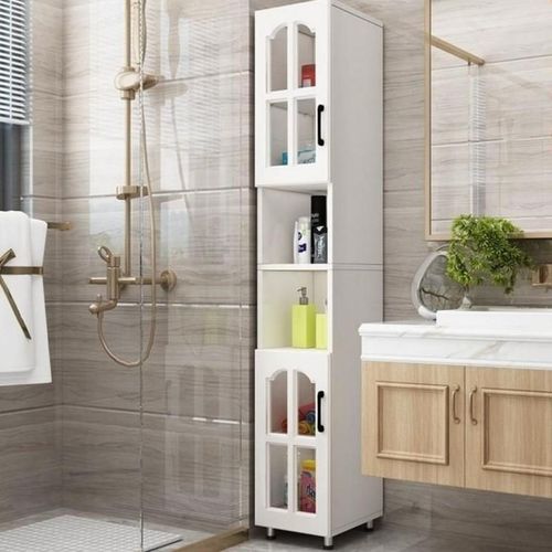 简约时尚收纳柜储物柜欧式角柜书柜浴室柜夹缝柜酒柜欧式玻璃门