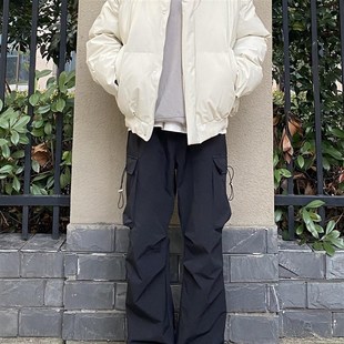 穿搭一整套男装 裤 高级感棉服套装 潮牌工装 男 男2024新款 男生冬季