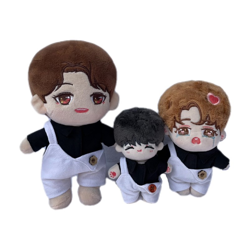 现货娃衣10cm/15cm/20cm棉花娃娃衣服衬衫背带裤海星体正常体套装