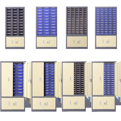 推荐车间零件刀具柜五金螺丝样品柜带门工具柜抽屉式元件物料收纳