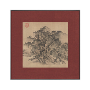 餐厅风景装饰画新中式入户玄关客厅走廊过道壁饰背景墙挂画立体