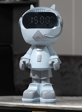 轻奢太空人客厅电子时闹钟摆件电视柜地台装饰品蓝牙音响乔迁礼物