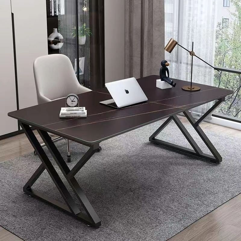 zh岩板电脑桌台式家用卧室轻奢桌子简约书桌P办公桌椅组合游戏电