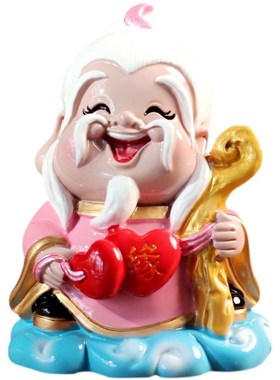 月老摆件月下老人像可爱送同事闺蜜男女朋友礼物礼品创意饰品小号