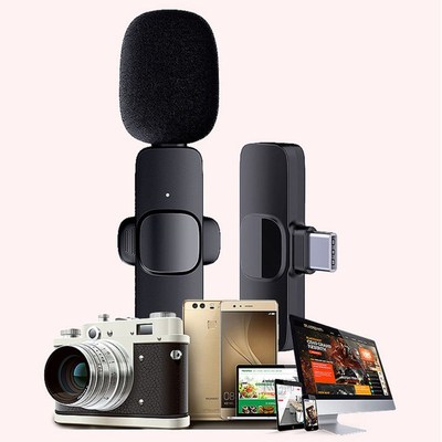 Y22 New Wireless Lavalier Microphone Portable Audio Video Re