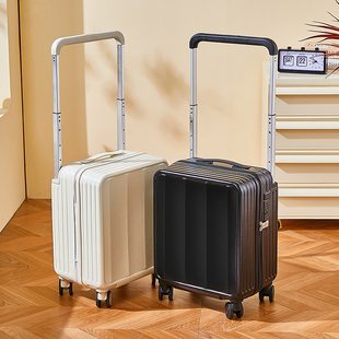 行李箱女18寸前置开口多功能宽拉杆旅行箱轻便免托运小型登机箱男