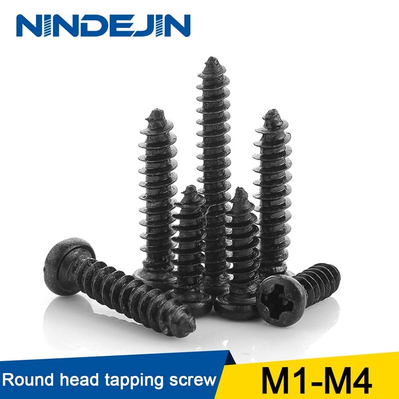 100pcs Cross Round Head Phillips Self-tapping Screw M1 M1.2