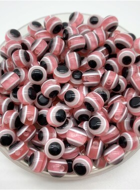 小众高货6mm 8mm 10mm Round Spacer Beads Evil Eye Beads Strip