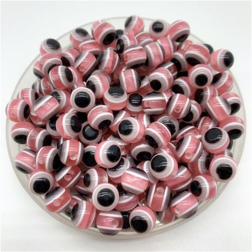 小众高货6mm 8mm 10mm Round Spacer Beads Evil Eye Beads Strip