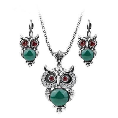 推荐Creative Owl Jewellery Sets Necklaces Earrings Women Nec