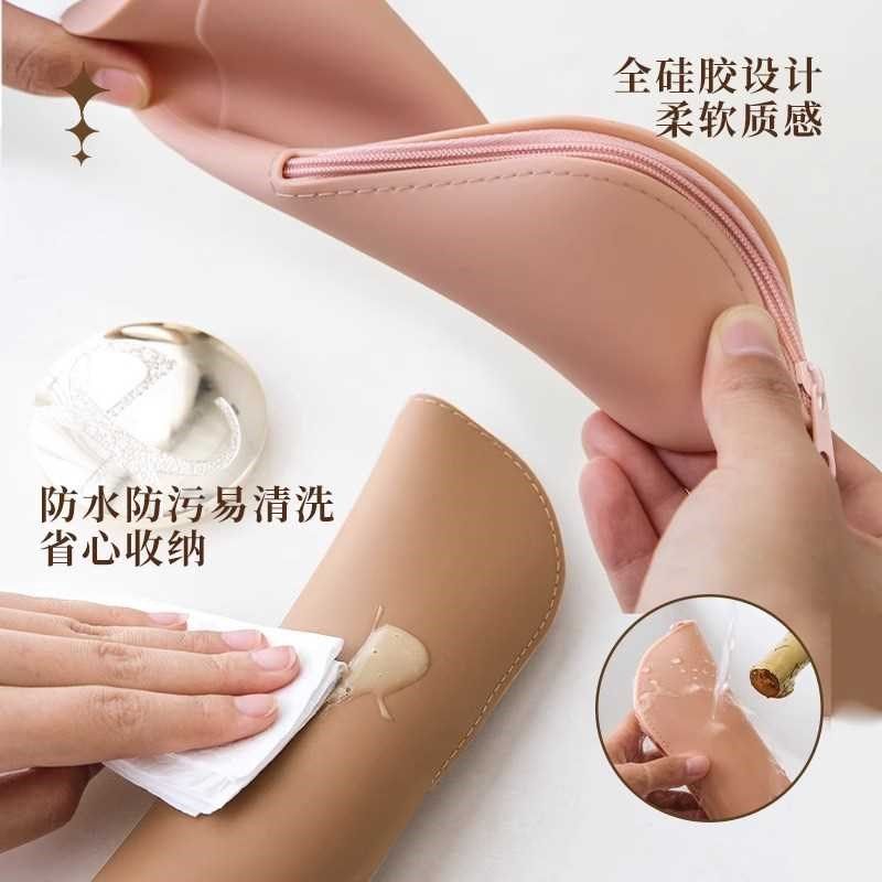 硅胶化妆刷收纳包便携旅行可立式折叠防水小收纳袋眼影刷桶眉笔筒