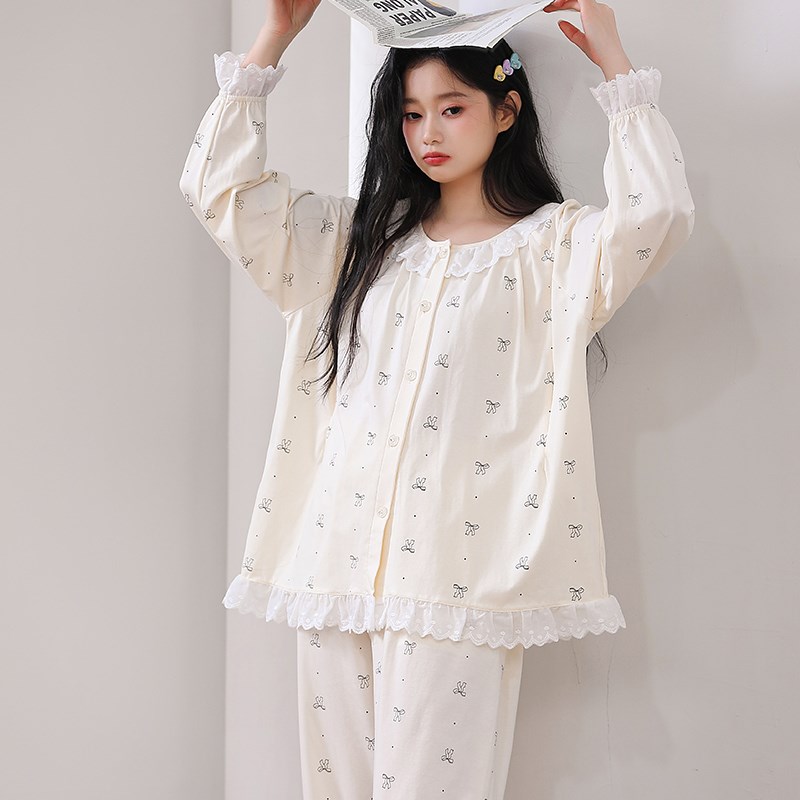 月子服夏季薄款纯棉孕妇睡衣产妇产后喂奶哺乳大码待产服家居服6
