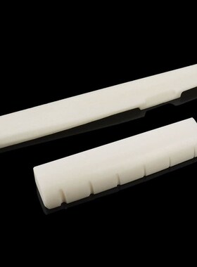 Natural Cattle Bone Guitar Nut and Saddle + 6 Plastic Bridge