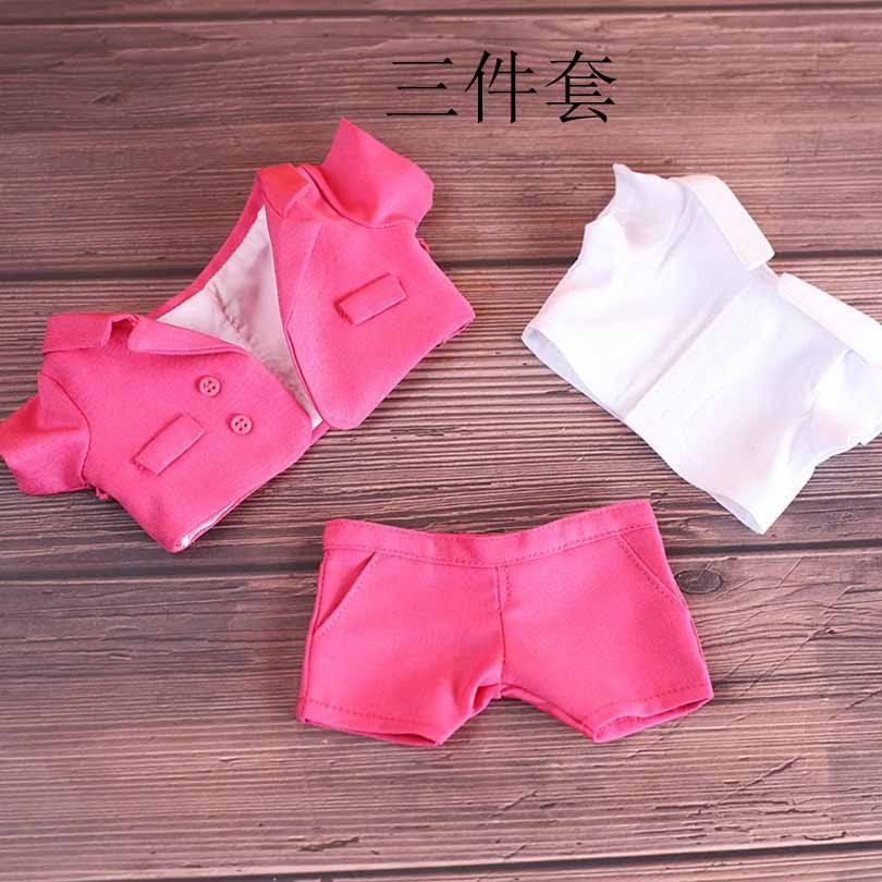 现货娃衣20cm15cpm厘米正装黑西装外套套装玩偶公仔胖胖体棉花娃