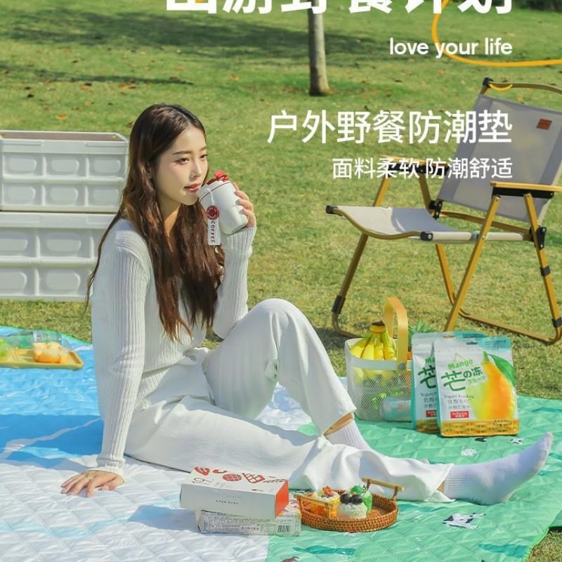 野餐垫防潮垫加厚春游装备郊游垫子户外露营垫帐篷地垫沙滩垫便携
