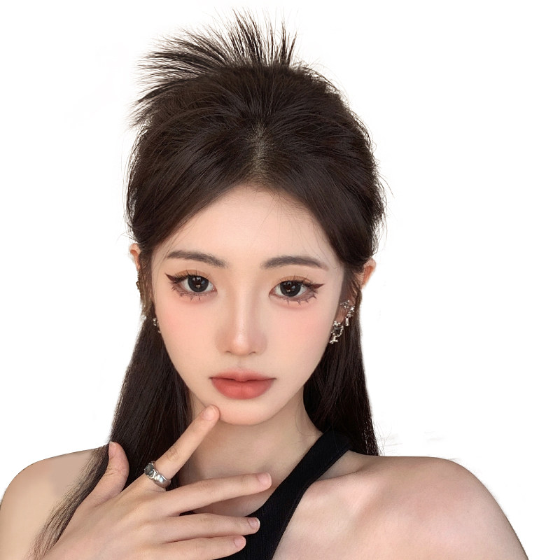 半扎鸡毛抓夹女辣头假发慵懒鸡窝头甜酷子妹喷泉丸子头发抓毽掸子