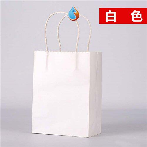 。纸皮袋手提袋子手提袋纸袋结实简约皮纸M袋餐饮店小清新甜品店图片