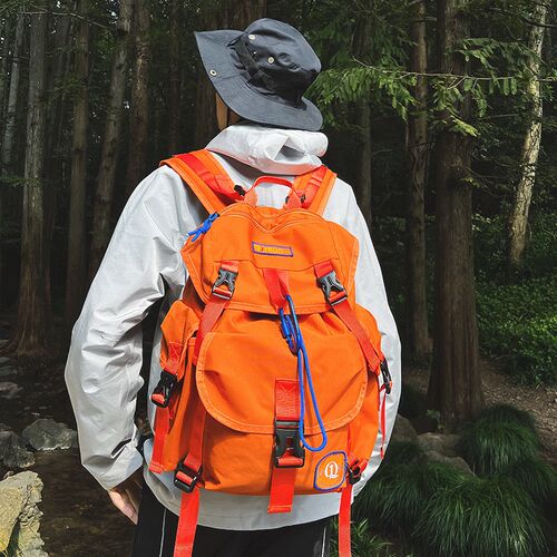 双肩包男大容量露营风背包轻便防水旅行登山包户外运动包学生书包