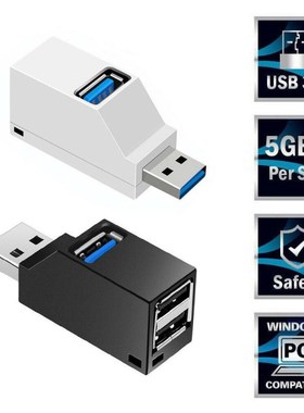 Hub Adapter Splitter Laptop Mini Macbook Pro 3-Ports Usb-3.0