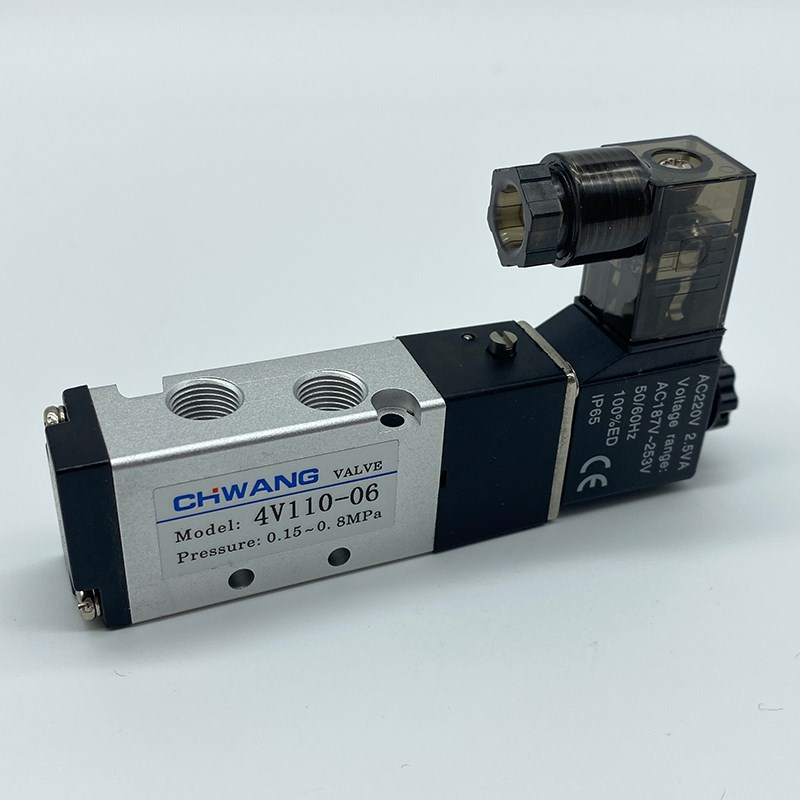 4V110-06 电磁阀4V110-M5 B 二位五通气动换向阀气阀 控制元件