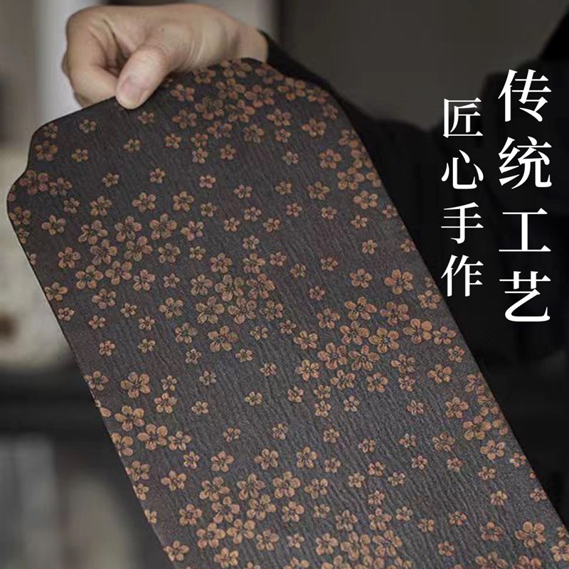 三木茶舍|席金梅香云纱茶席手工老布茶桌垫干泡小桌道配件茶旗