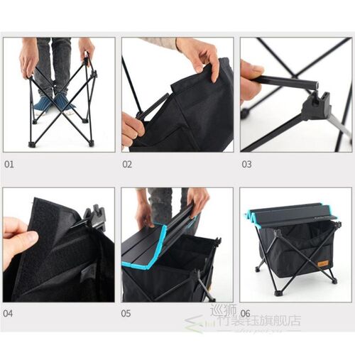Aluminum Alloy Camping Folding Table Dinner Desk Fishing Bea