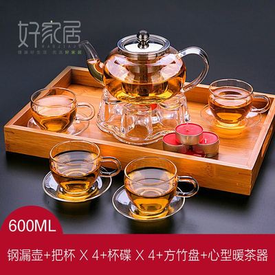 新款加厚耐高温玻璃茶壶单壶家用小号透明煮水泡茶过滤功夫红茶具