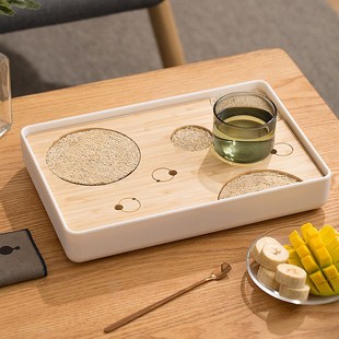 干炮台茶桌接水托盘移动茶台 功夫茶具茶盘小型家用高档蓄水式