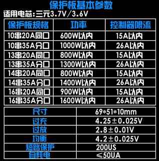 10/13/14/16串60V36V48V伏电动车锂电池保护板三元3.7V均衡20A35A