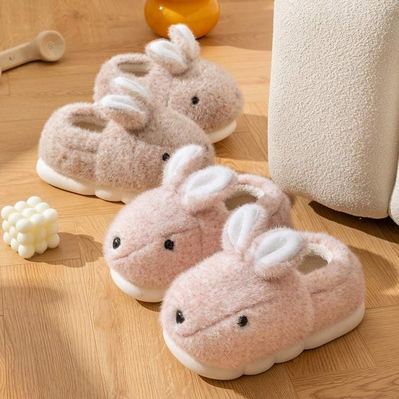 棉拖鞋女士秋冬季2023新款室内家居防水包跟保暖可爱毛绒月子棉鞋