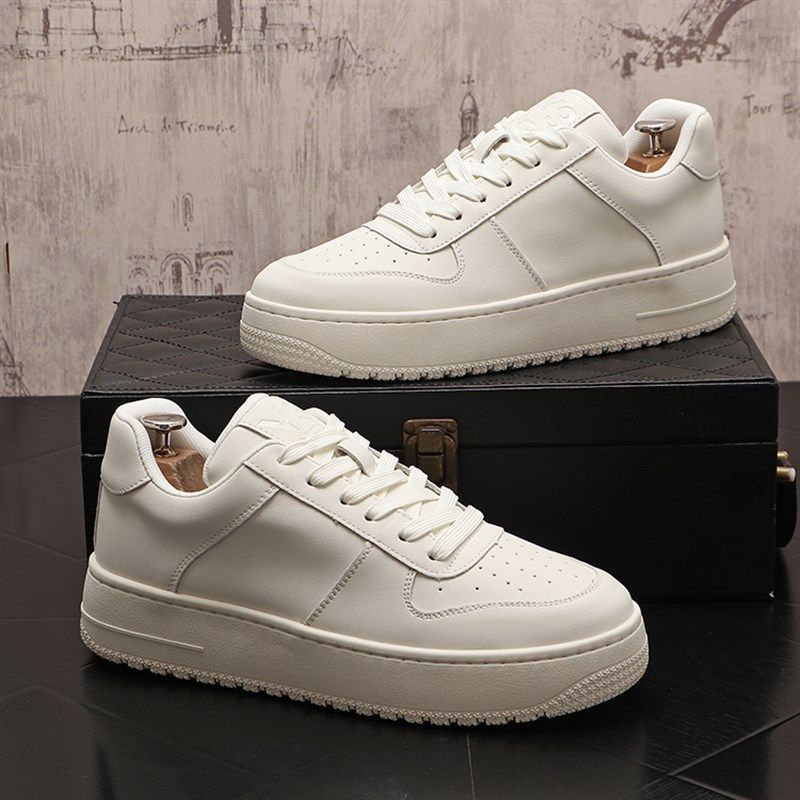 小白鞋男新款日常百搭休闲鞋厚底内增高板鞋青年潮流低帮潮男鞋子,流行男鞋,时尚休闲鞋,淘宝优惠券,粉丝福利购,淘宝优惠卷