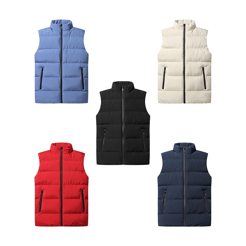 羽绒棉马甲定制立领印logo男女坎肩跆拳道运动工作超市服加厚冬季