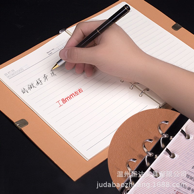 定制绑绳b5记事本pu皮面a5手账本商务订做笔记本创意活页
