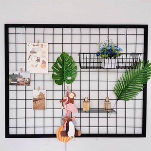 网格置物架上墙网格片架挂装饰品展架幼儿园展小商品货架挂墙悬挂