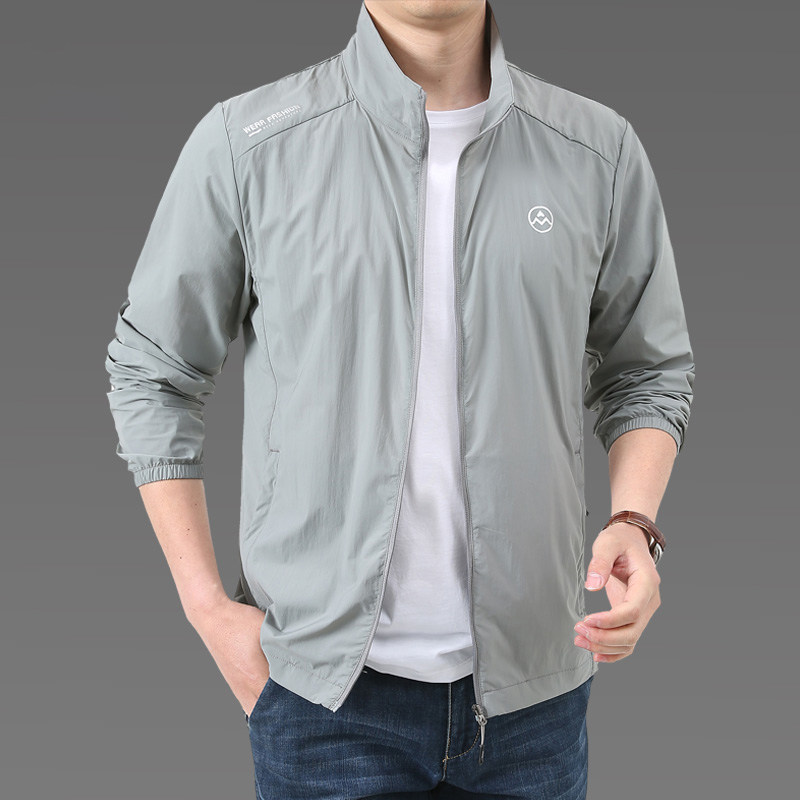 防晒衣男夏季薄款轻超薄透气防紫外线冰丝钓鱼运动防晒服男款外套