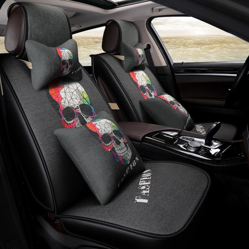 汽车座套夏季麻布专用座椅套四季通用座垫新款全包围布艺坐套坐垫