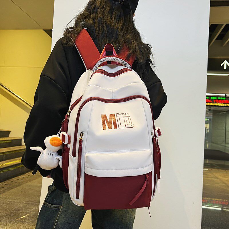 书包女大容量百搭初高中生大学生轻便减负背包休闲潮酷男生双肩包