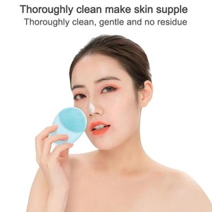 Elétrico Limpeza Silicone Massageador Facial Escova