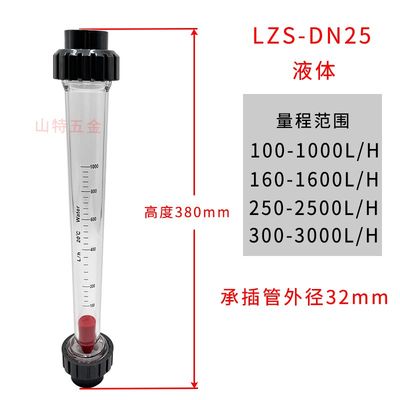C塑料管式转子流Lk计量ZS-1ND5DN20DN25液体水浮子流量计