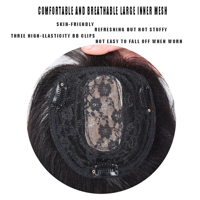 13*13Straight Intermediate Silk Base human Hair Topper Pure