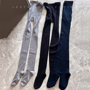 秋冬薄款秀场坑条打底裤袜百搭纯色显瘦连体袜大弹力连裤袜袜子