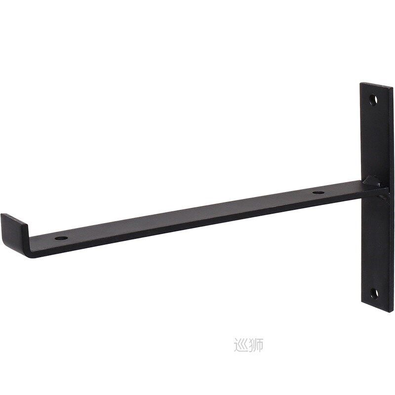 Wrought iron wall, a tripod bracket shelves shelf on the